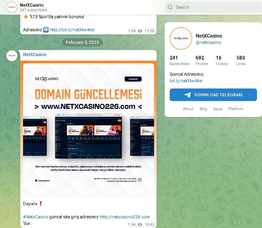Nextcasino Telegram